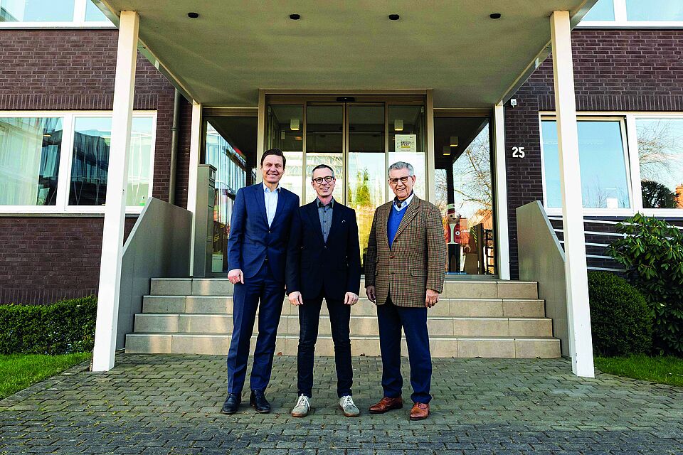Antrittsbesuch in Münster: Dr. Hasan Sürgit, Manuel Pester, Dr. Fritz Baur